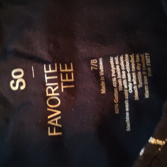 SO Girls Navy Blue Anchor Print Tee – Size 7/8 - Picture 3 of 3